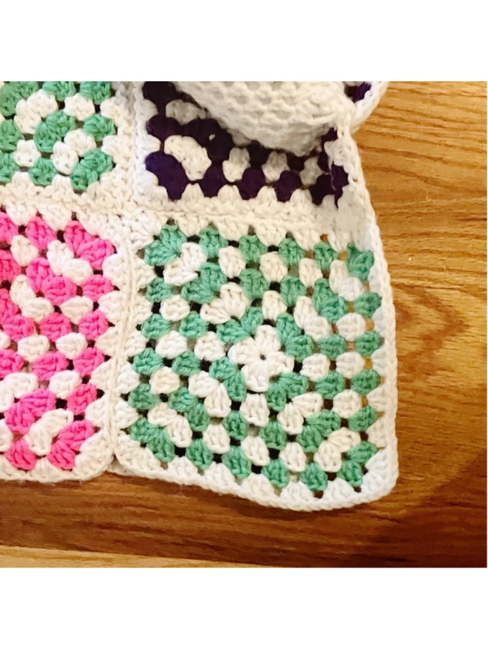 Handmade Crochet Amigurumi Unicorn Blanket Granny Squares 31” X 53” Multicolored